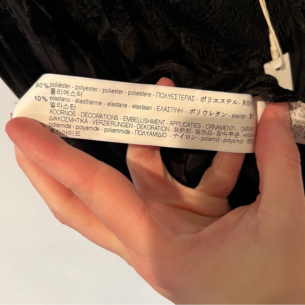 Zara NWT Trafaluc Party Velvet Striped Triple Thin Strap Semi Sheer Tank - Picture 10 of 13